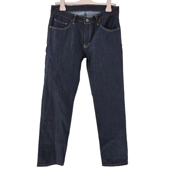 Blue Delta Men's Straight Leg Low Rise Dark Denim Jean - Picture 1 of 5